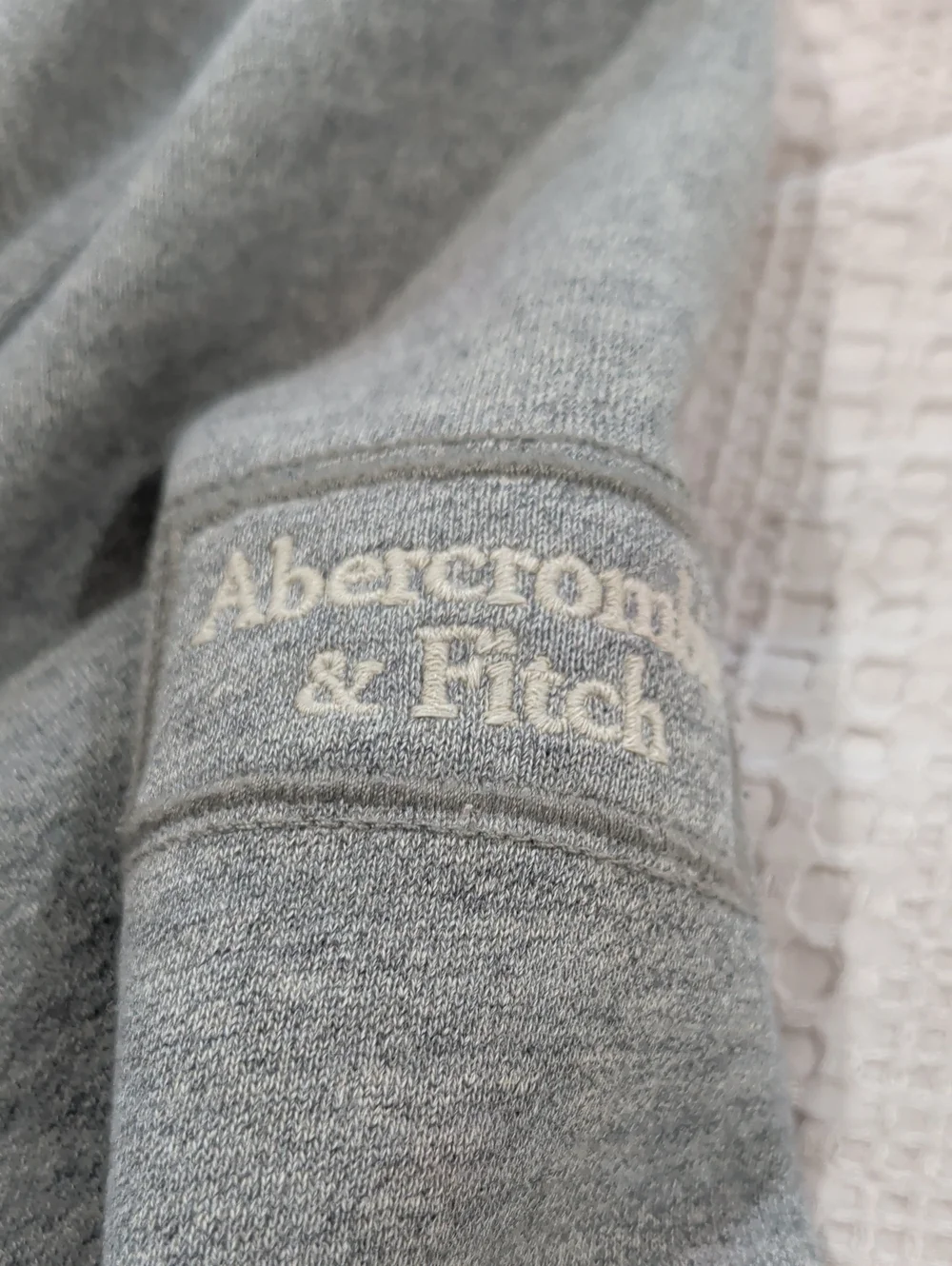 Men's Gray Hooded Zip & Button Jacket A&F
